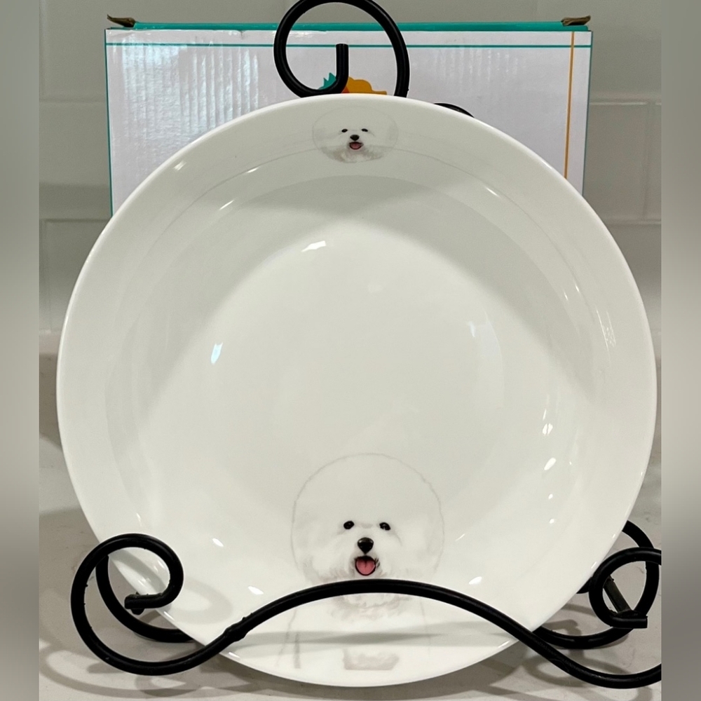 Petorama 8" Bichon Porcelain China‎ Plate NIB
